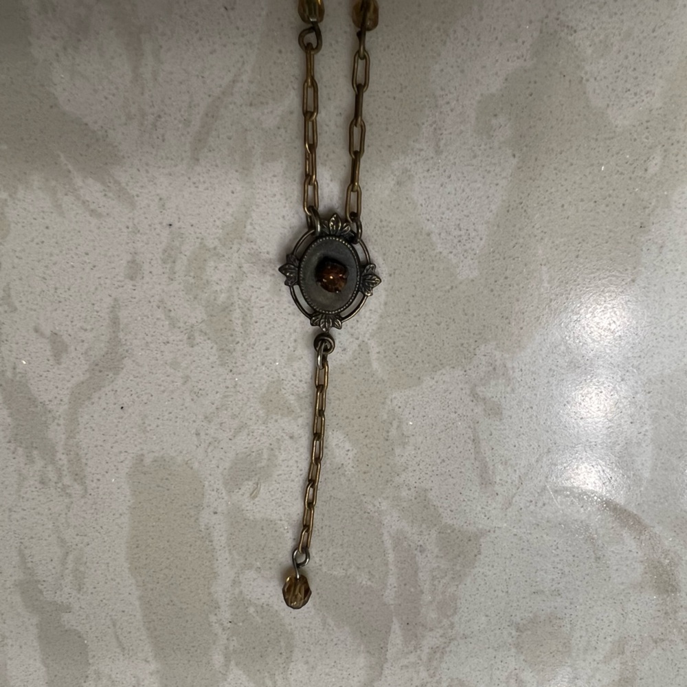 Vintage Bronze Pendant Necklace